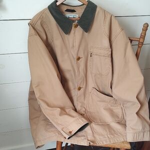 NEW. L.L. Bean Field Coat W/Removable Lining. Rugged Chore Barn.